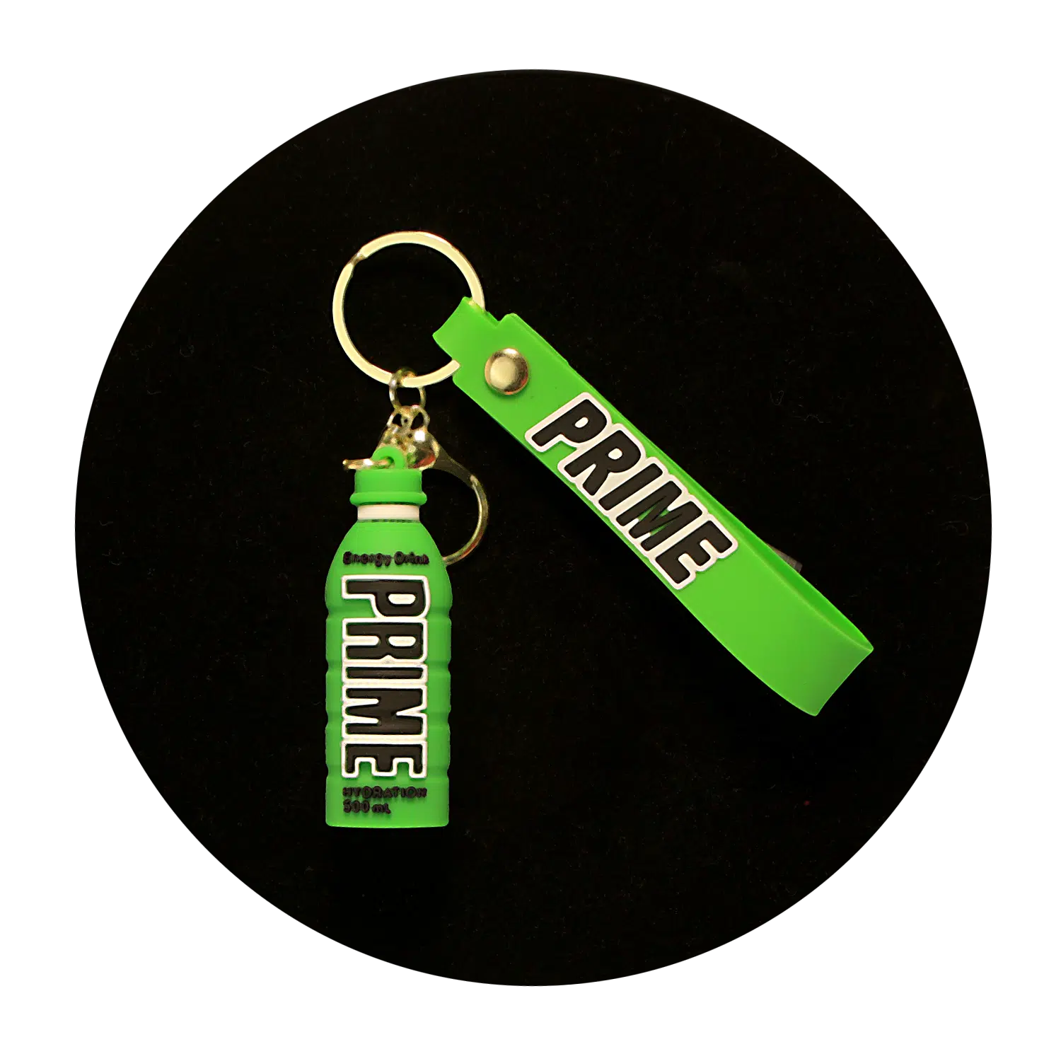 KSB-387 Novelty – Prime Green – Keychain With Silicone Band