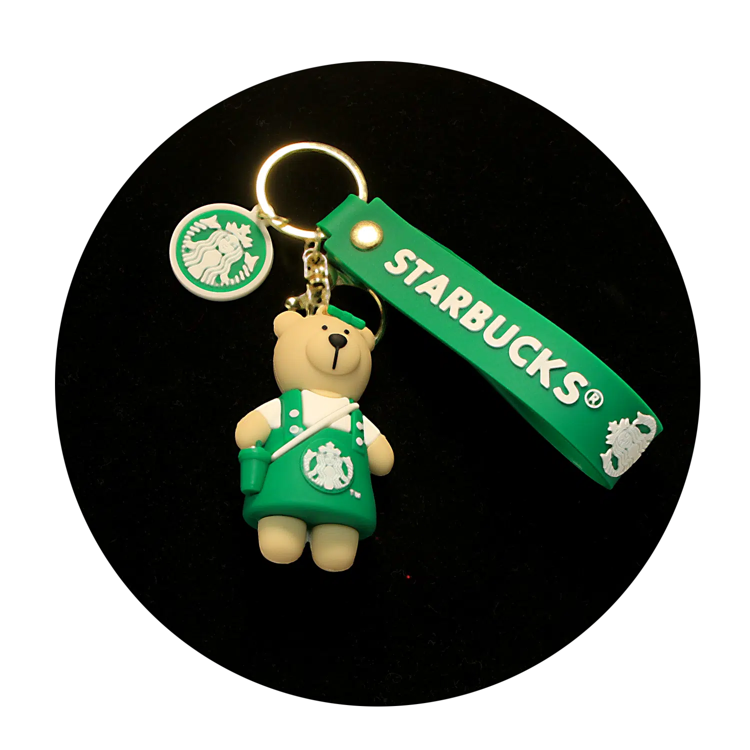 KSB-395 Starbucks – Bear (Green) – Keychain With Silicone Band