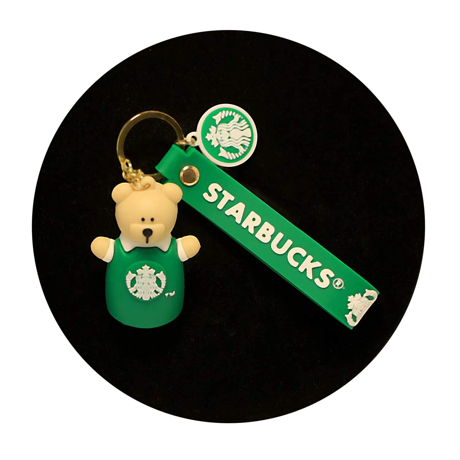KSB-396 Starbucks – Bear (Green) V2 – Keychain With Silicone Band