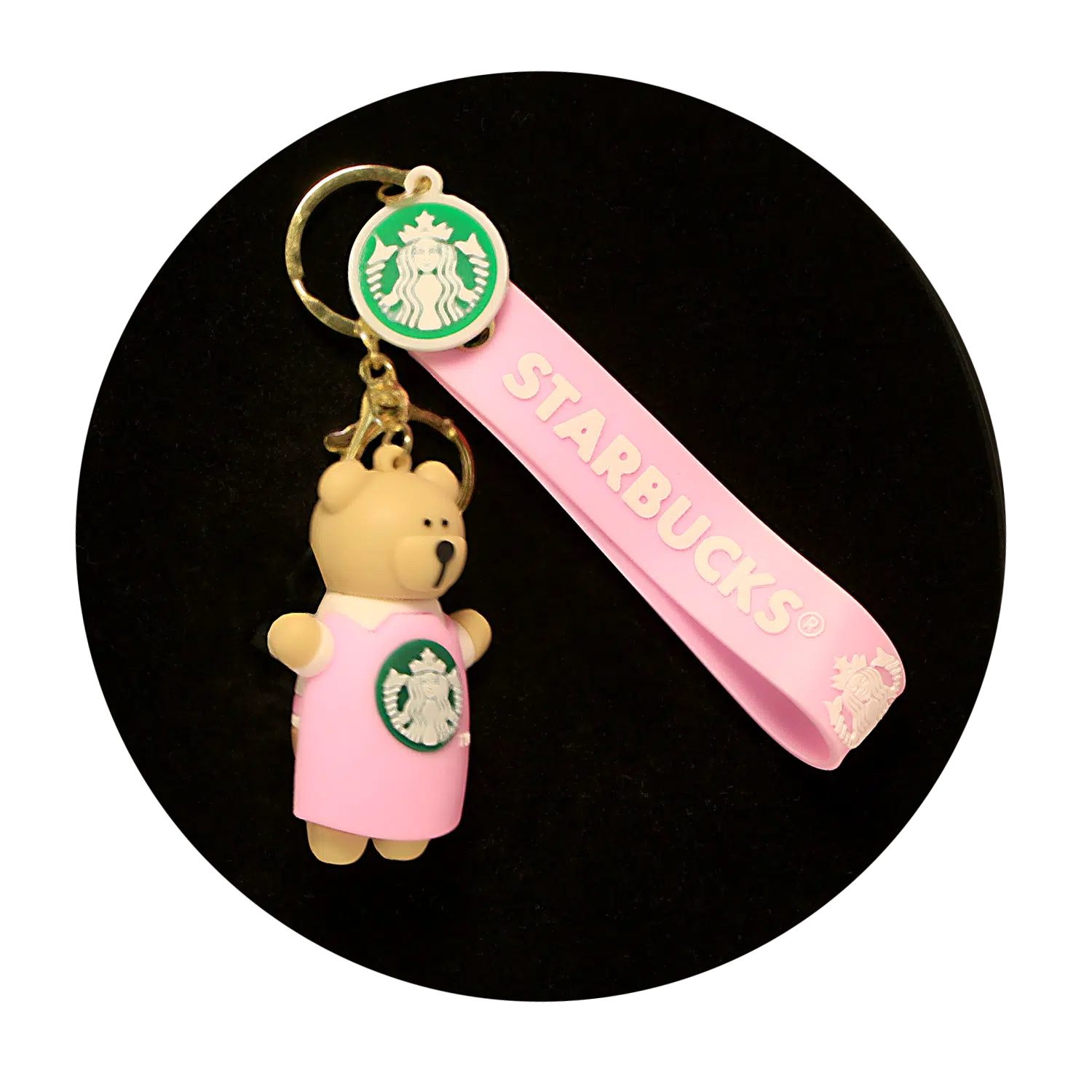 KSB-397 Starbucks – Bear (Pink) – Keychain With Silicone Band