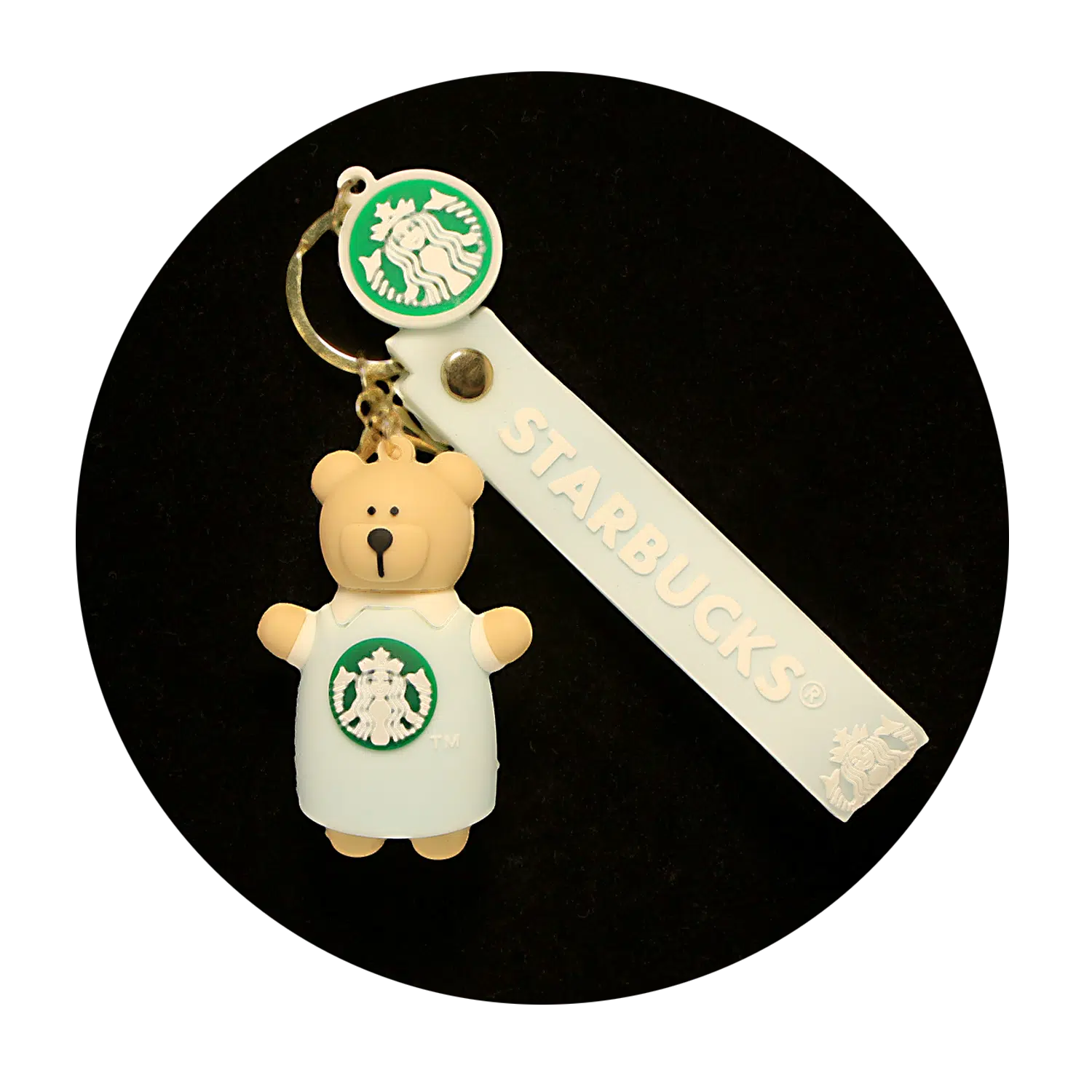 KSB-400 Starbucks – Bear (White) – Keychain With Silicone Band