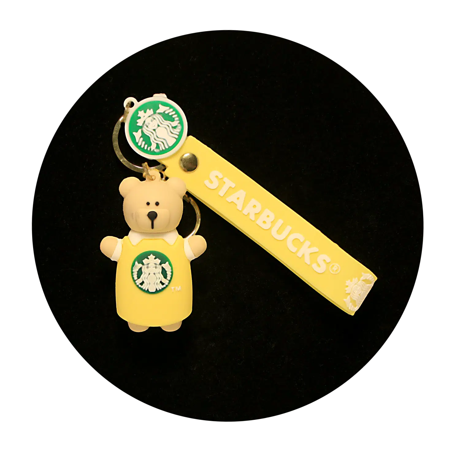 KSB-401 Starbucks – Bear (Yellow) – Keychain With Silicone Band
