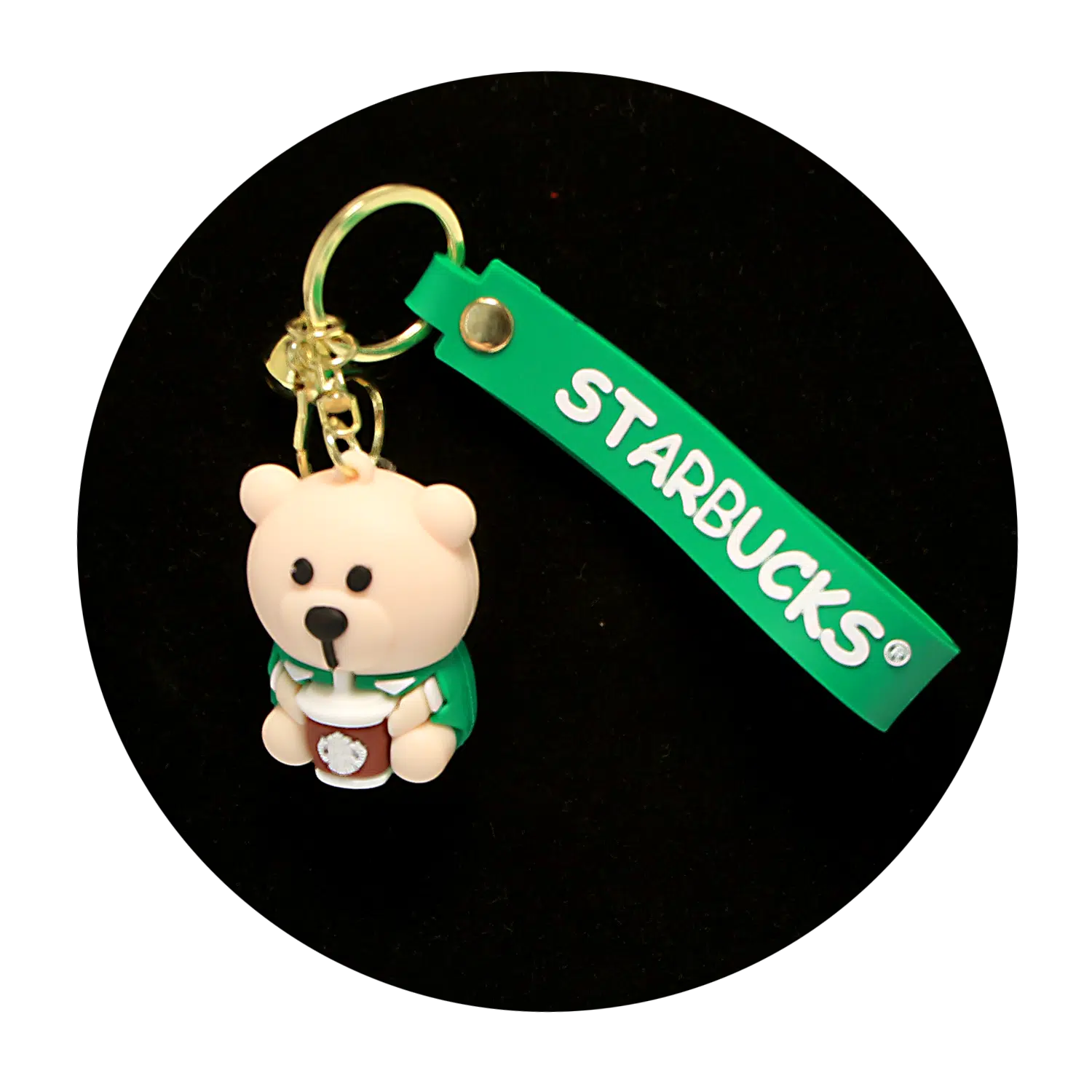 KSB-403 Starbucks – Small Bear (Green) – Keychain With Silicone Band