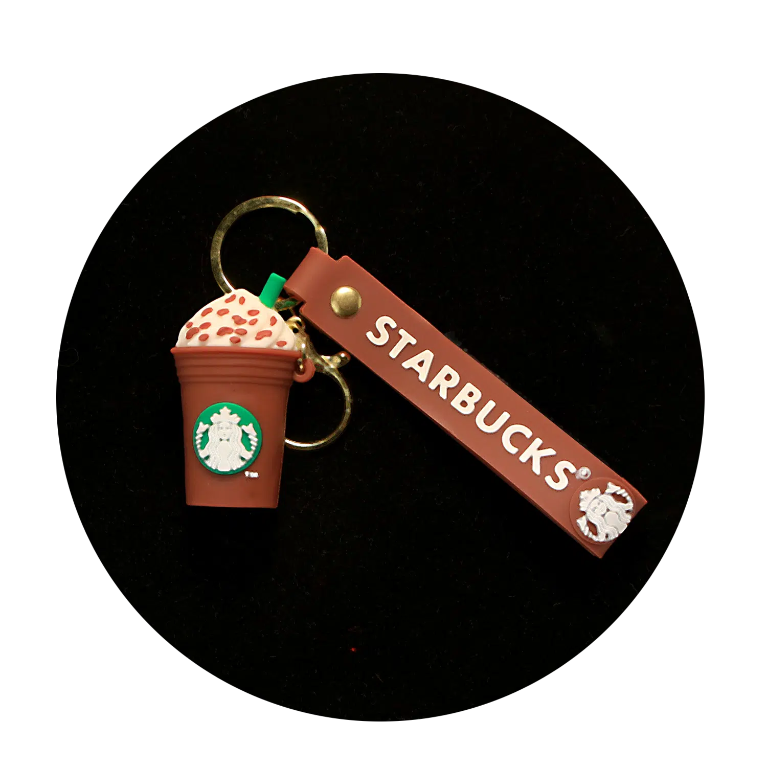 KSB-404 Starbucks – Brown Cup – Keychain With Silicone Band
