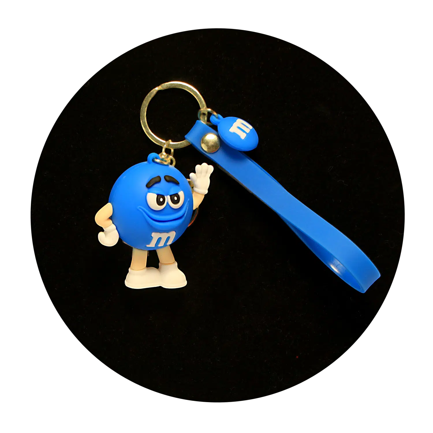 KSB-412 Misc – Blue M&M – Keychain With Silicone Band