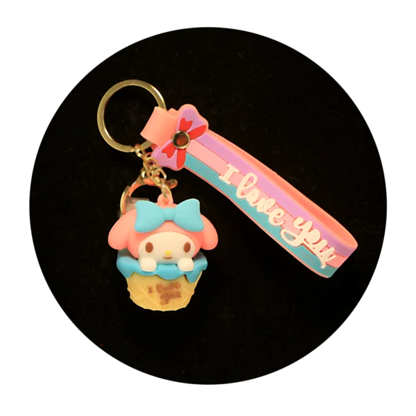 KSB-419 Misc - My Melody 01 - Keychain With Silicone Band