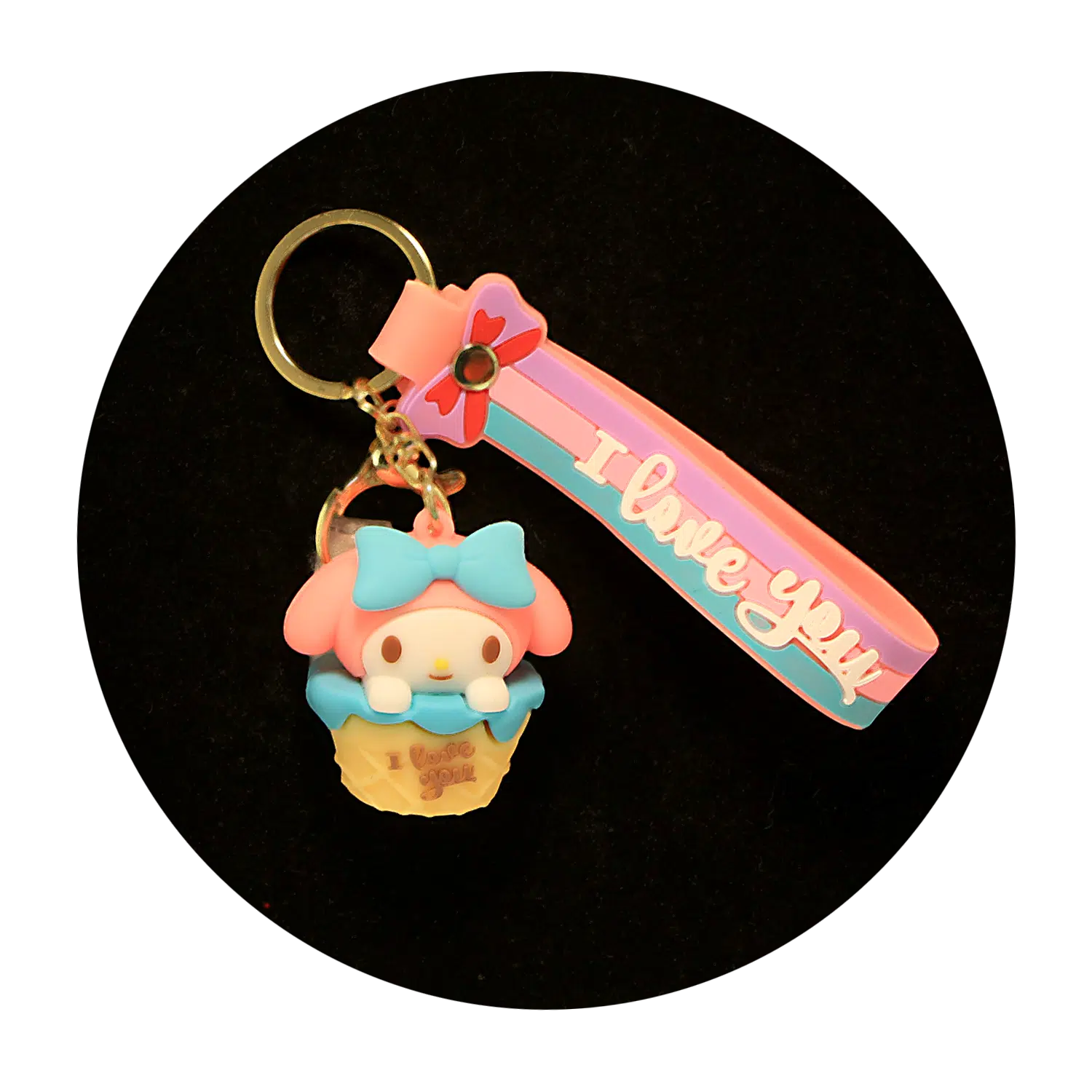 KSB-419 Misc – My Melody 01 – Keychain With Silicone Band