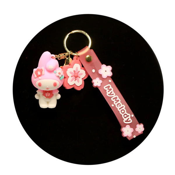 KSB-421 Misc - My Melody 03 - Keychain With Silicone Band
