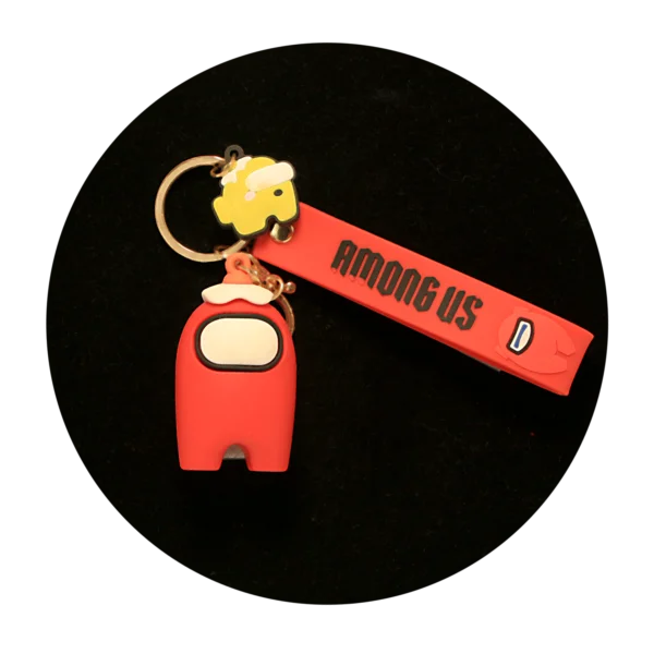 KSB-425 Misc - Red Crewmate - Keychain With Silicone Band
