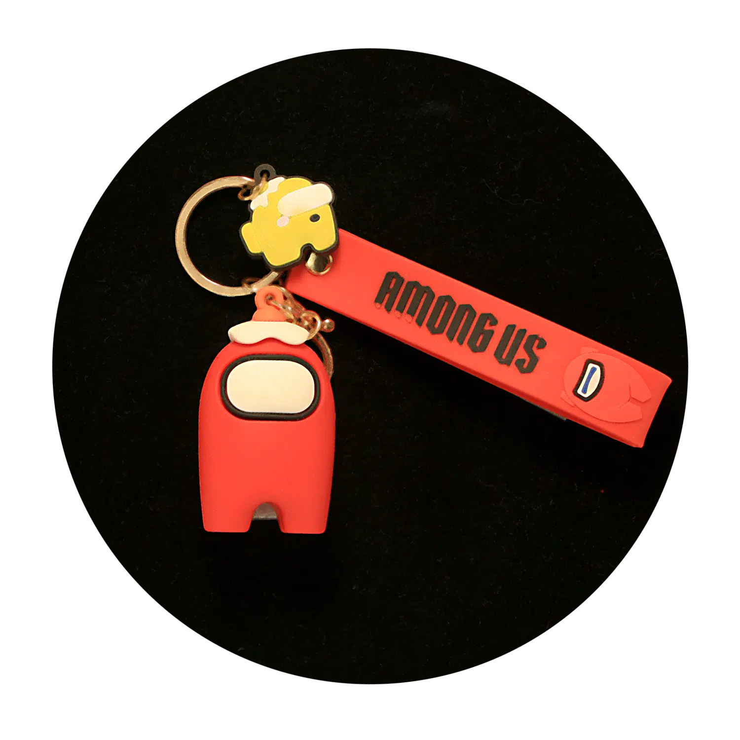 KSB-425 Misc – Red Crewmate – Keychain With Silicone Band