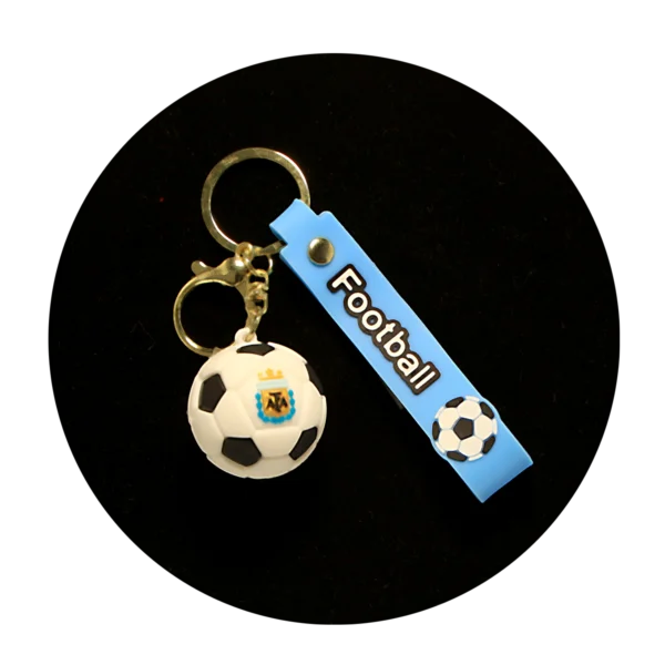 KSB-427 Misc - Soccer Ball 02 - Keychain With Silicone Band
