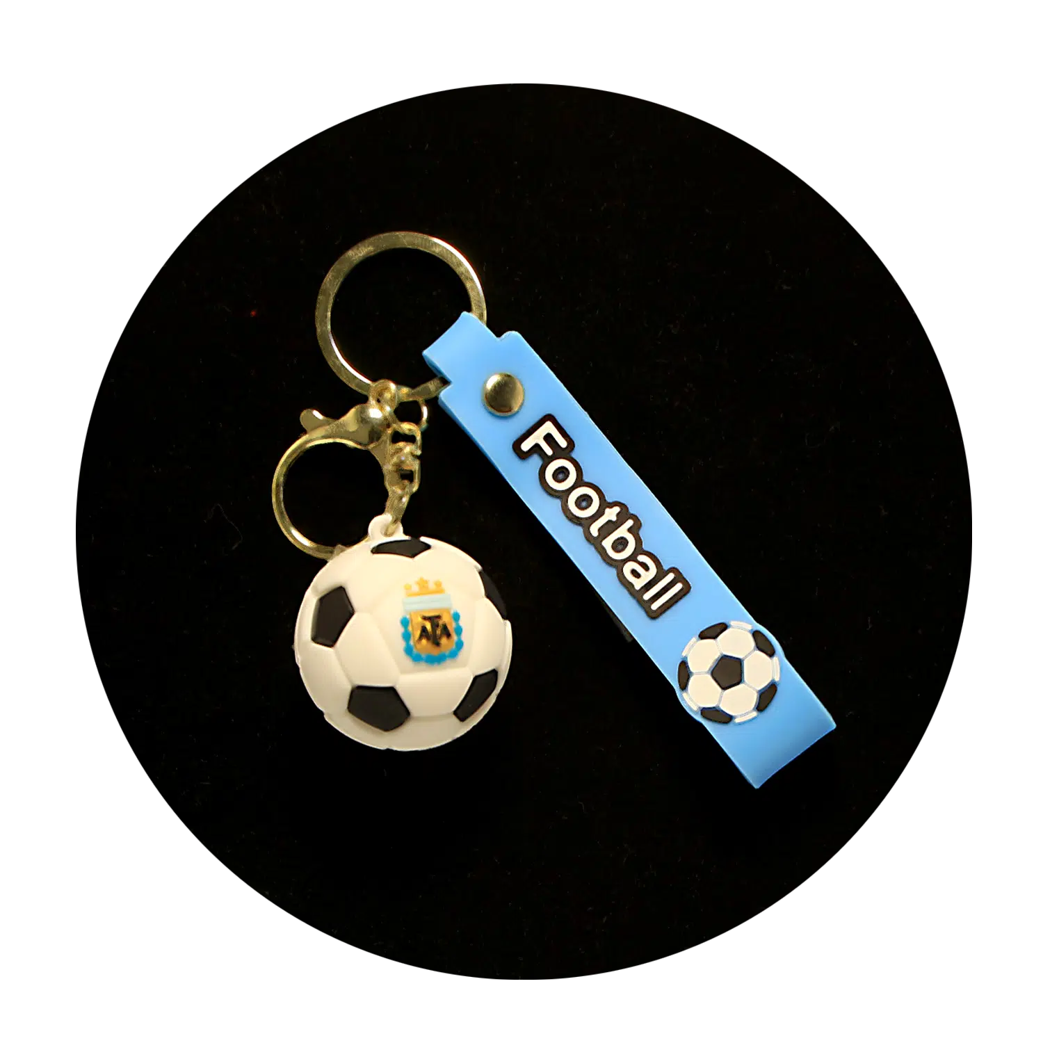 KSB-427 Misc – Soccer Ball 02 – Keychain With Silicone Band