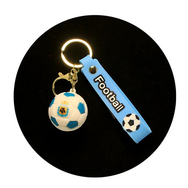 KSB-428 Misc - Soccer Ball 03 - Keychain With Silicone Band