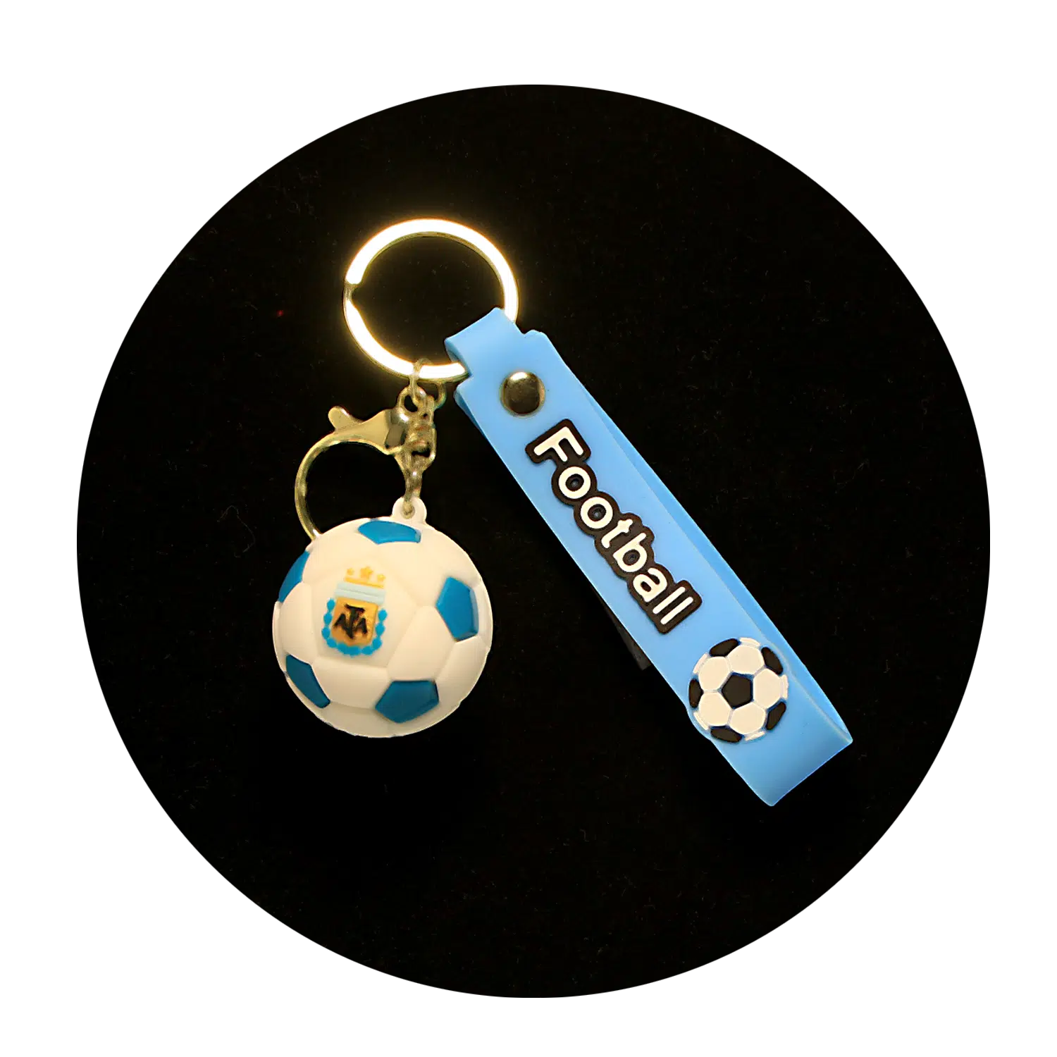 KSB-428 Misc – Soccer Ball 03 – Keychain With Silicone Band
