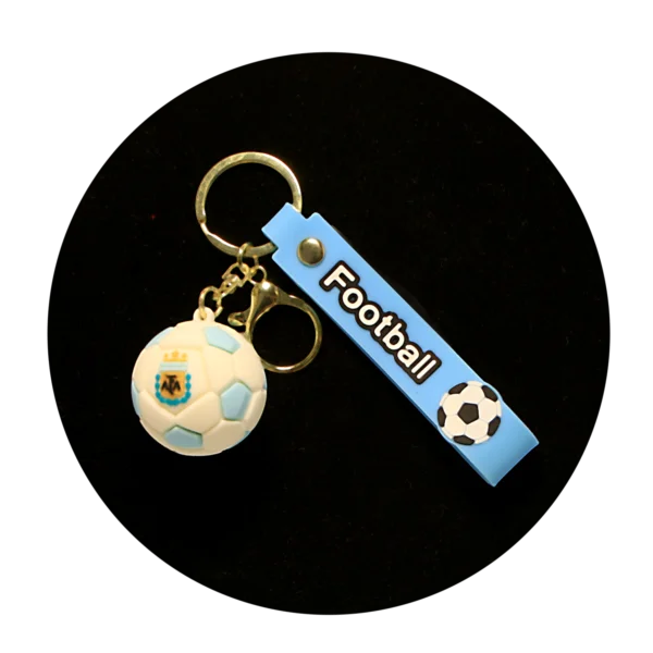 KSB-429 Misc - Soccer Ball 01 - Keychain With Silicone Band