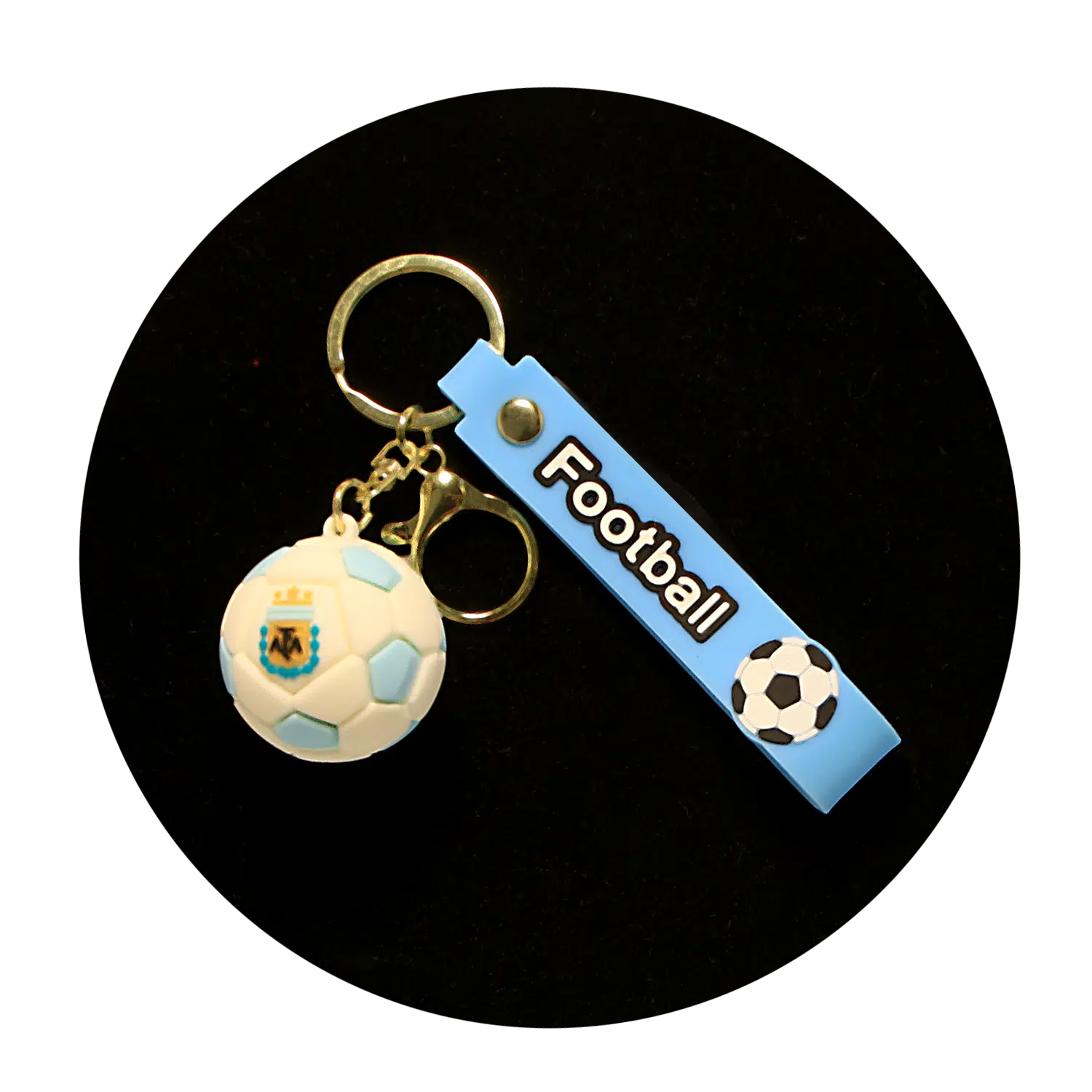 KSB-429 Misc – Soccer Ball 01 – Keychain With Silicone Band