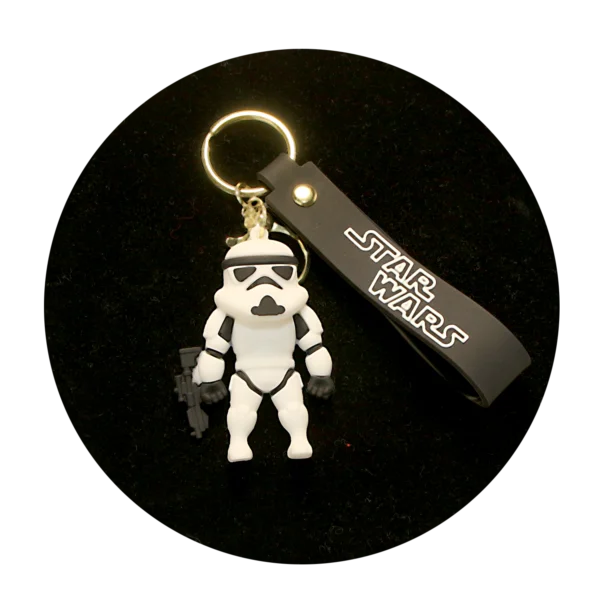KSB-437 Star Wars - Storm Trooper 01 - Keychain With Silicone Band