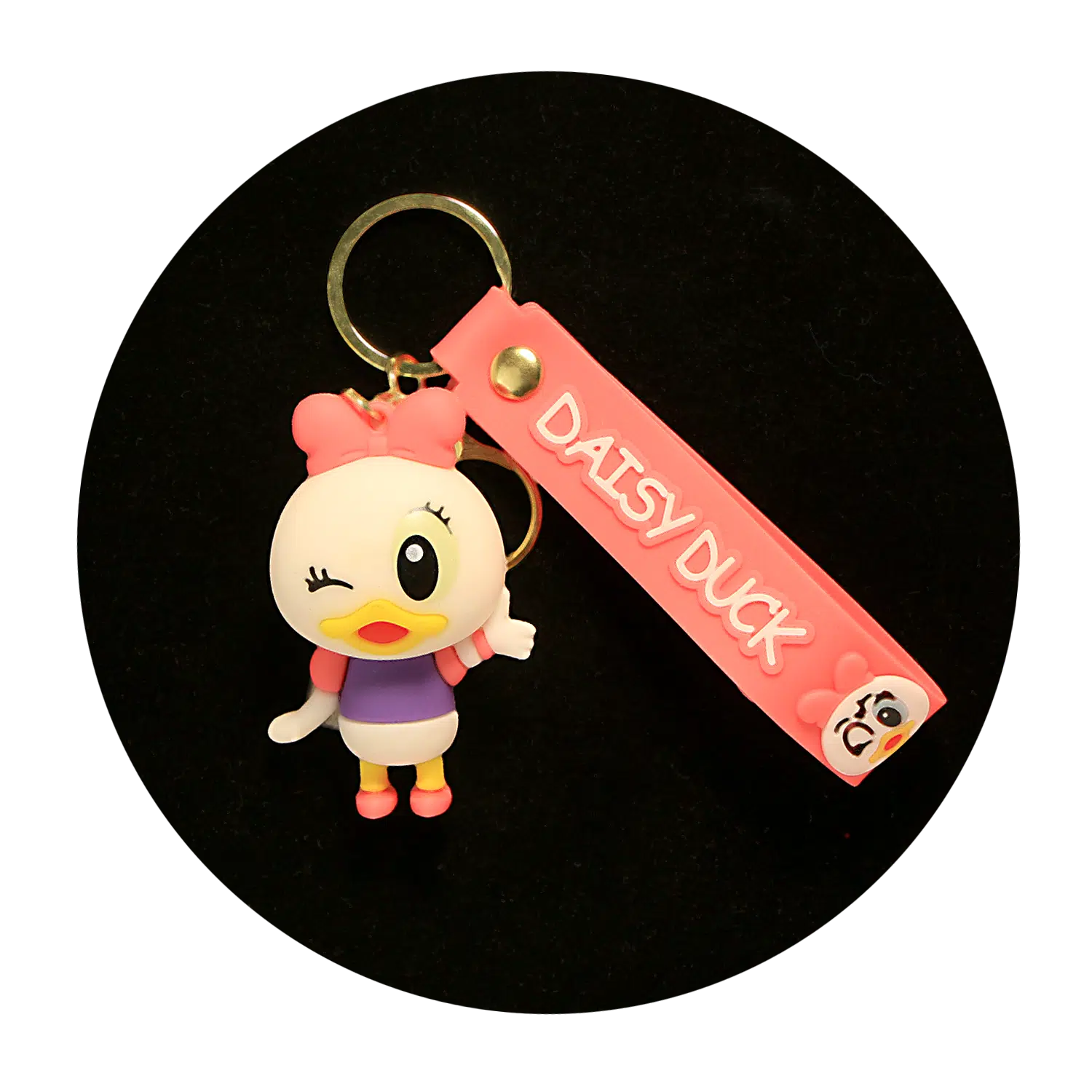 KSB-447 Disney – Daisy Duck Winking – Keychain With Silicone Band