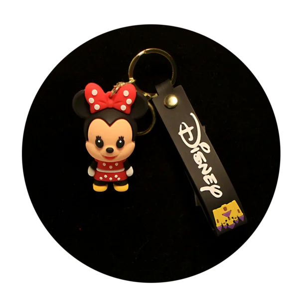 KSB-452 Disney - Minnie Mouse (Black) - Keychain With Silicone Band