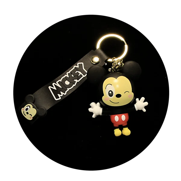 KSB-458 Disney - Mickey Mouse Blink (Black) - Keychain With Silicone Band