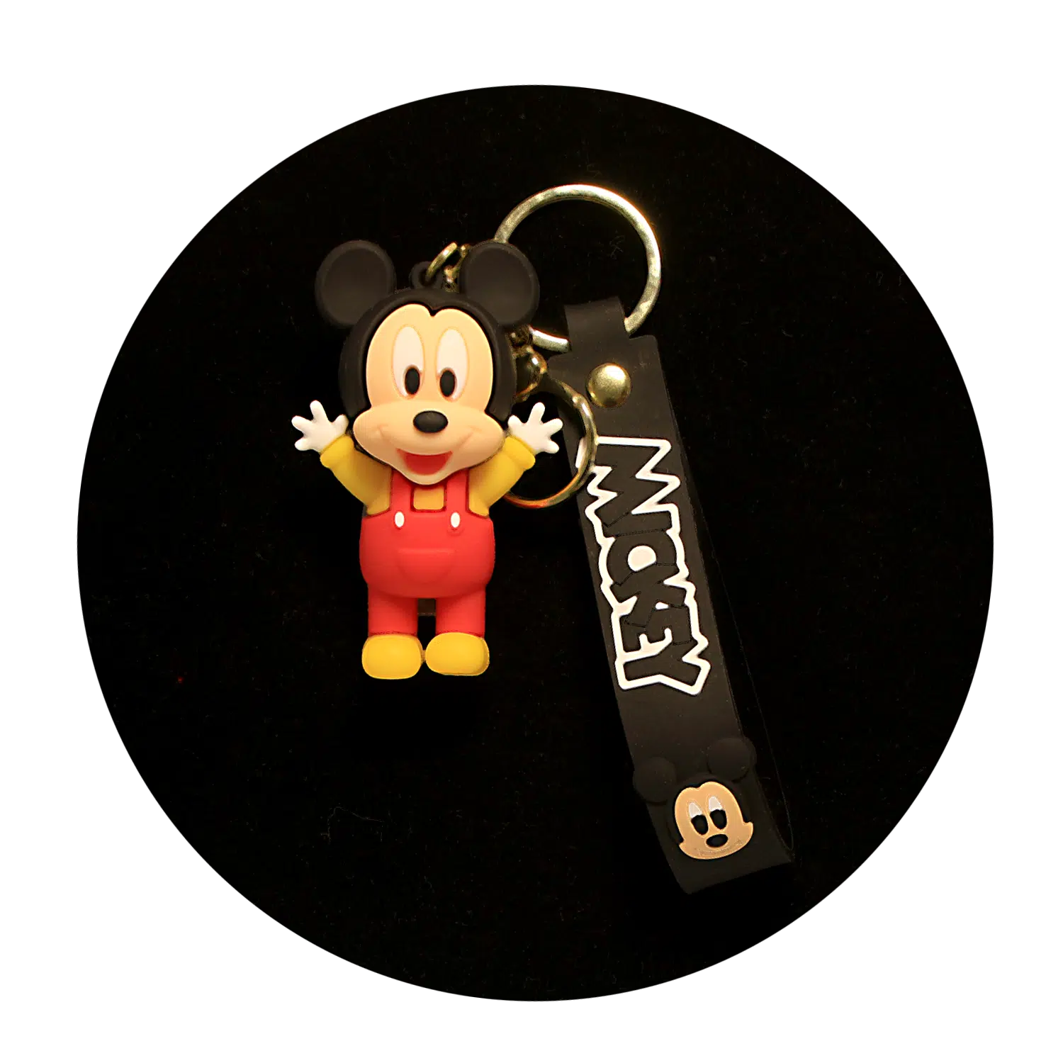 KSB-459 Disney – Mickey Mouse (Black) – Keychain With Silicone Band