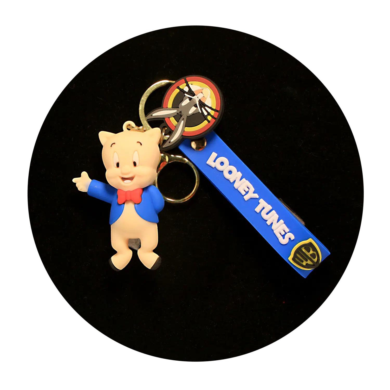 KSB-466 Looney Tunes – Porky Pig – Keychain With Silicone Band