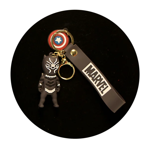 KSB-476 Marvel - Black Panther 01 - Keychain With Silicone Band