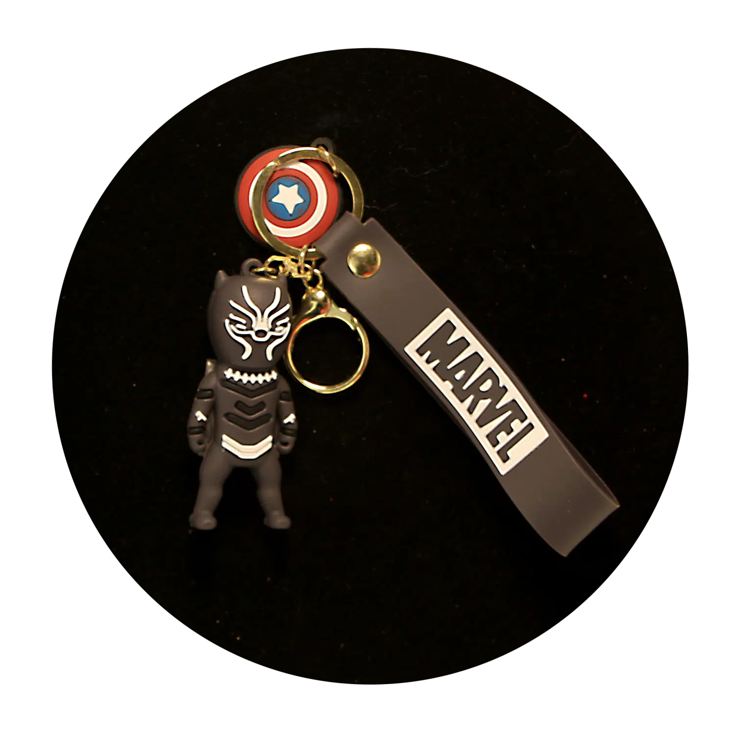 KSB-476 Marvel – Black Panther 01 – Keychain With Silicone Band