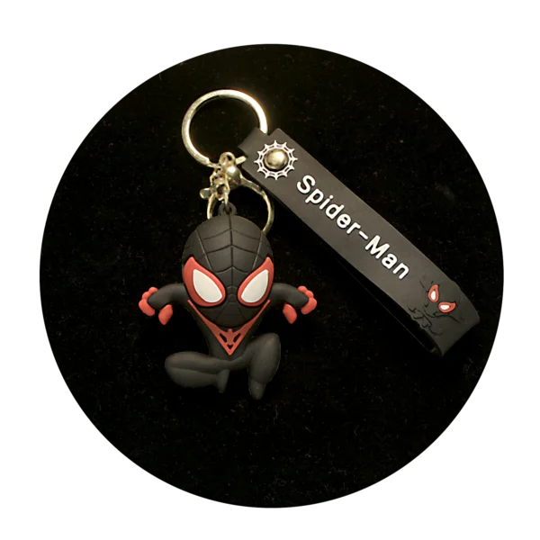 KSB-508 Marvel - Spiderman Black - Keychain With Silicone Band