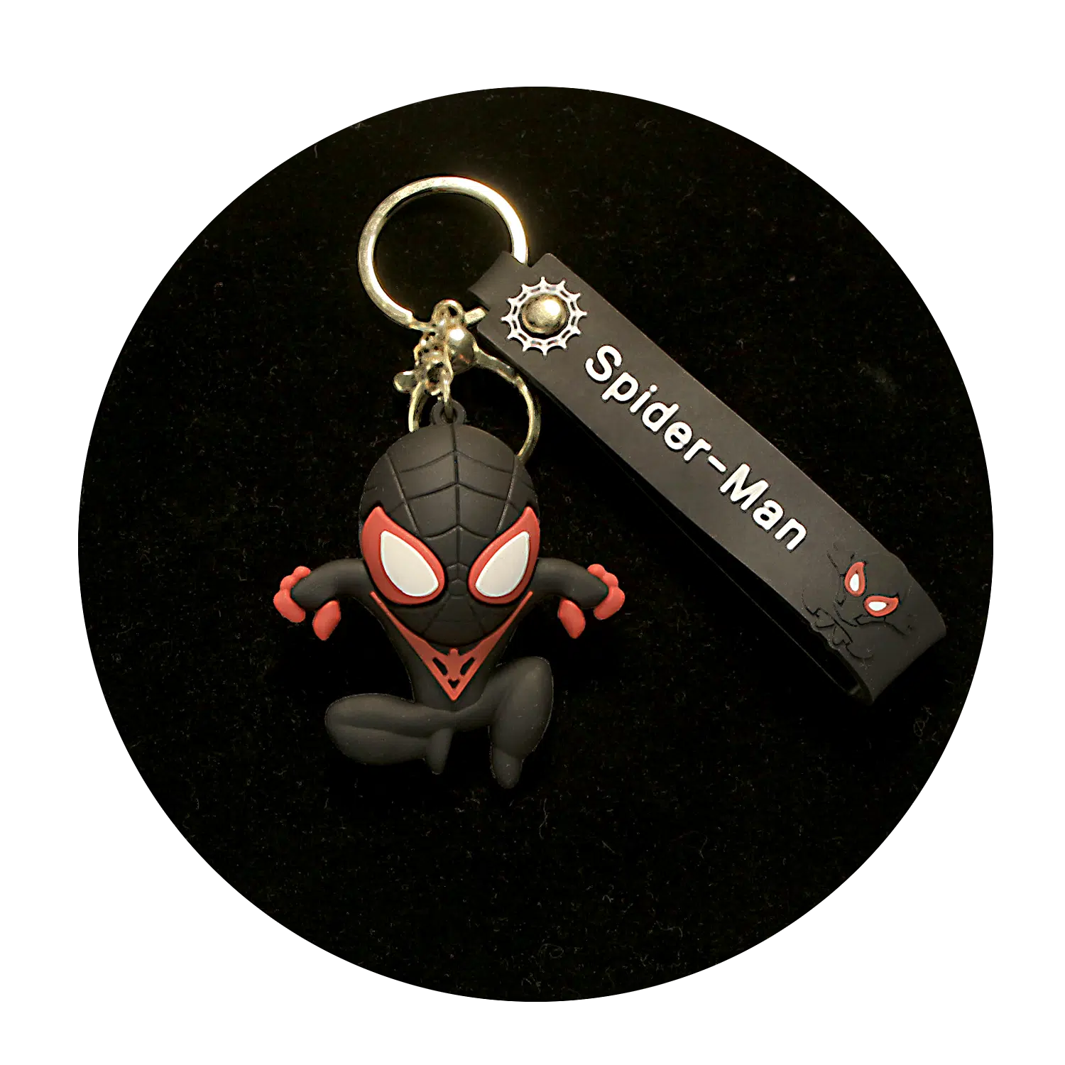 KSB-508 Marvel – Spiderman Black – Keychain With Silicone Band