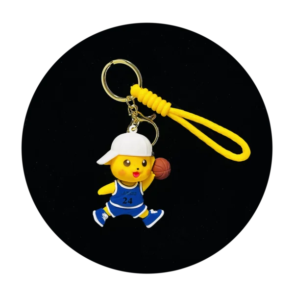 KSB-551 Anime - Pokemon - Pikachu Basketball Keychain