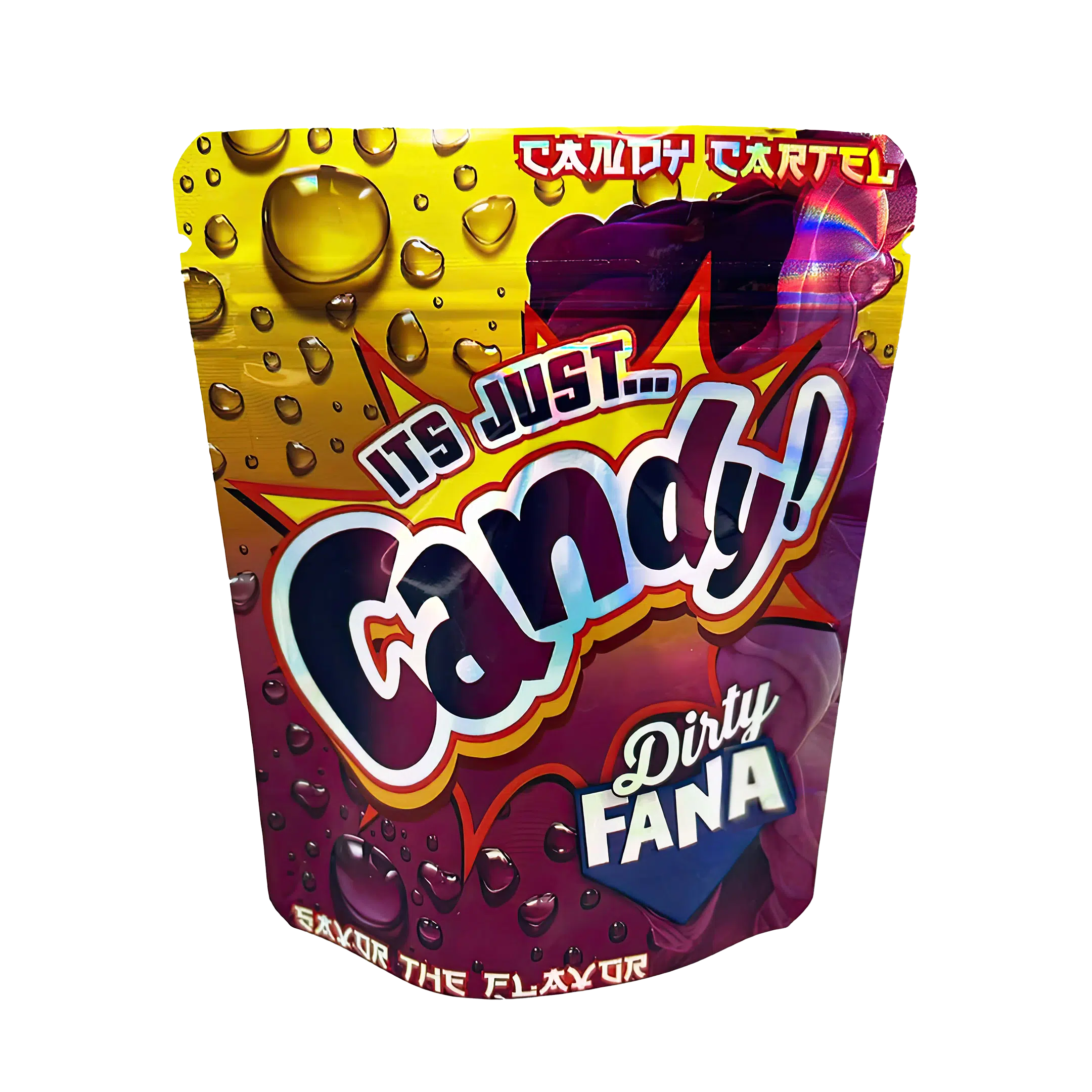3.5 Gram Mylar Bag – Premium Smell-Proof Flower Packaging – It’s Just Candy Dirty Fana (50 Count) MB-35G-017