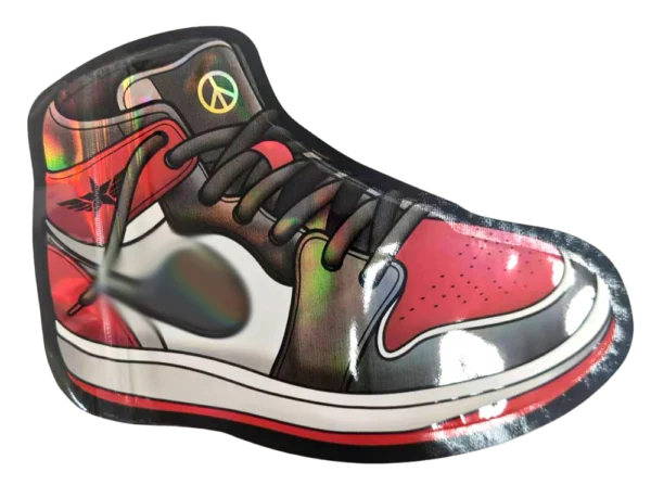 3.5g Shoe-Shaped Mylar Bag – Holographic Sneaker Pouch – Premium Packaging (50 Count) Nike Air Yordan Old Love - MB-SHOE-003