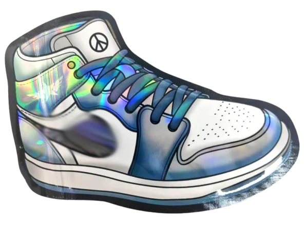 3.5g Shoe-Shaped Mylar Bag – Holographic Sneaker Pouch – Premium Packaging (50 Count) Nike Air Yordan 1 - MB-SHOE-004