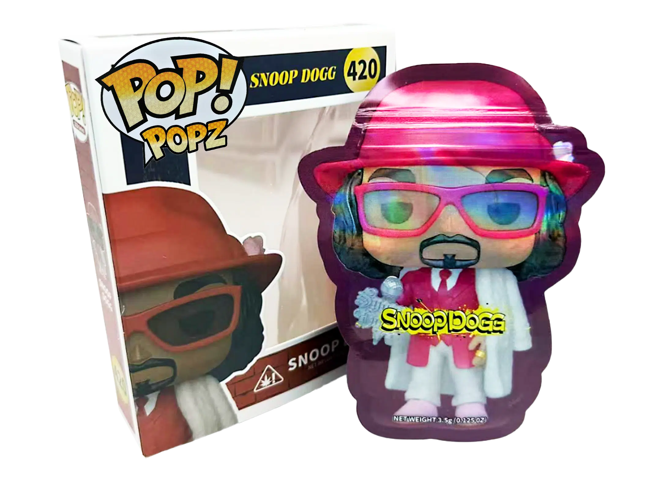 3.5g POP Bag & Box Set (25 Bags + 25 Boxes) Packaging for Premium Flower Presentation – POP Snoop Dog 420 – POP-BNB-006