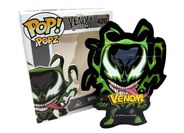 3.5g POP Bag & Box Set (25 Bags + 25 Boxes) Packaging for Premium Flower Presentation - POP Venom 420 - POP-BNB-010