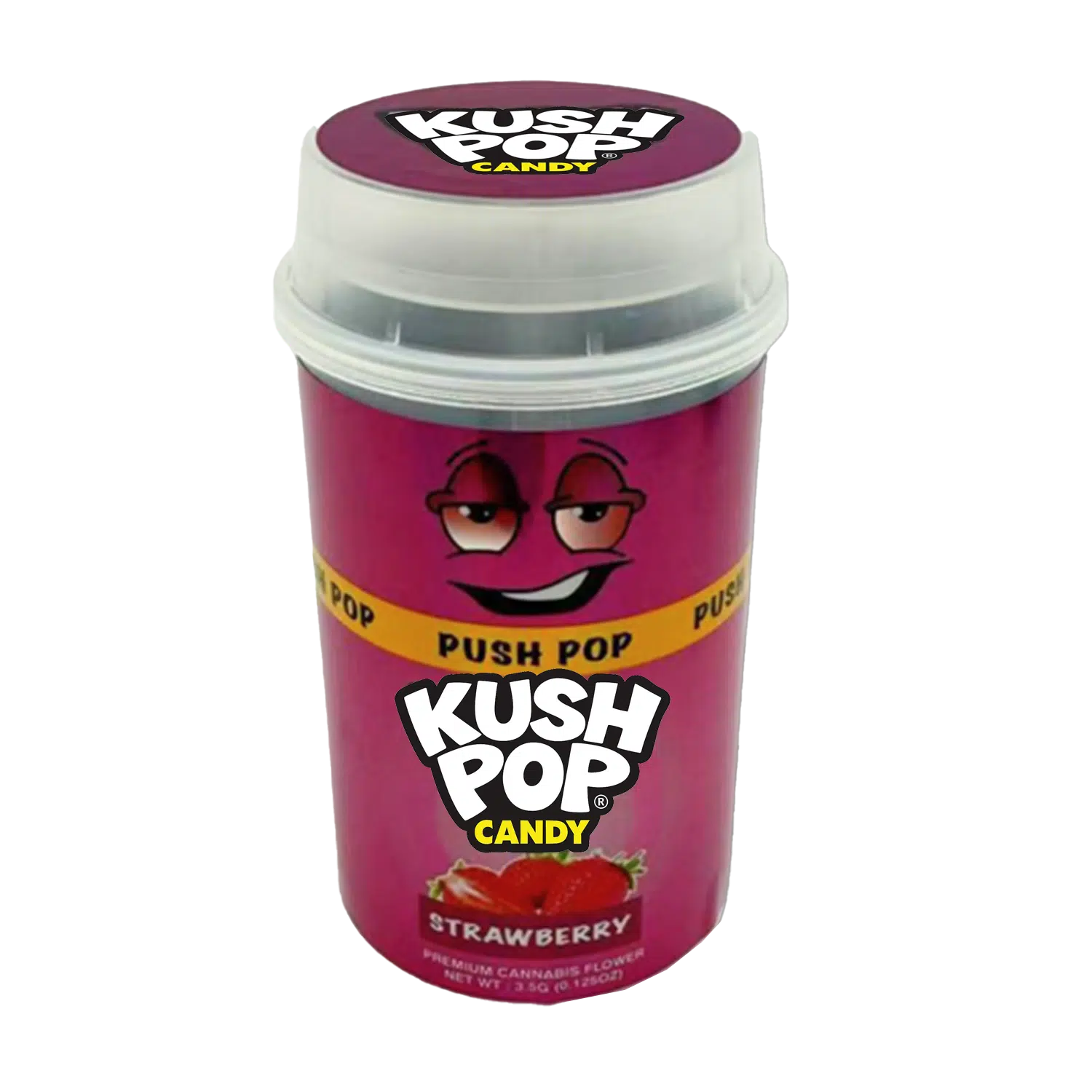 3.5 Gram Mylar Bag – Push Up 3.5g Pop – Strawberry (12 Count) PP-35-001
