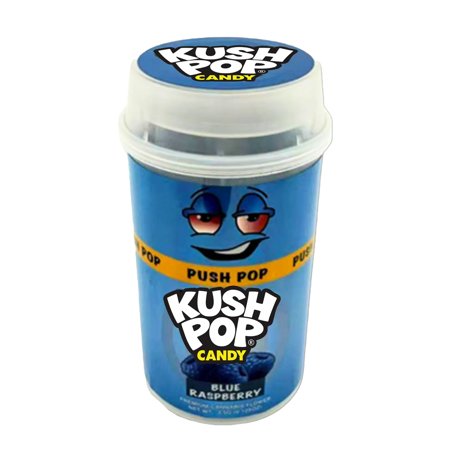 3.5 Gram Mylar Bag – Push Up 3.5g Pop – Blue Raspberry (12 Count) PP-35-002