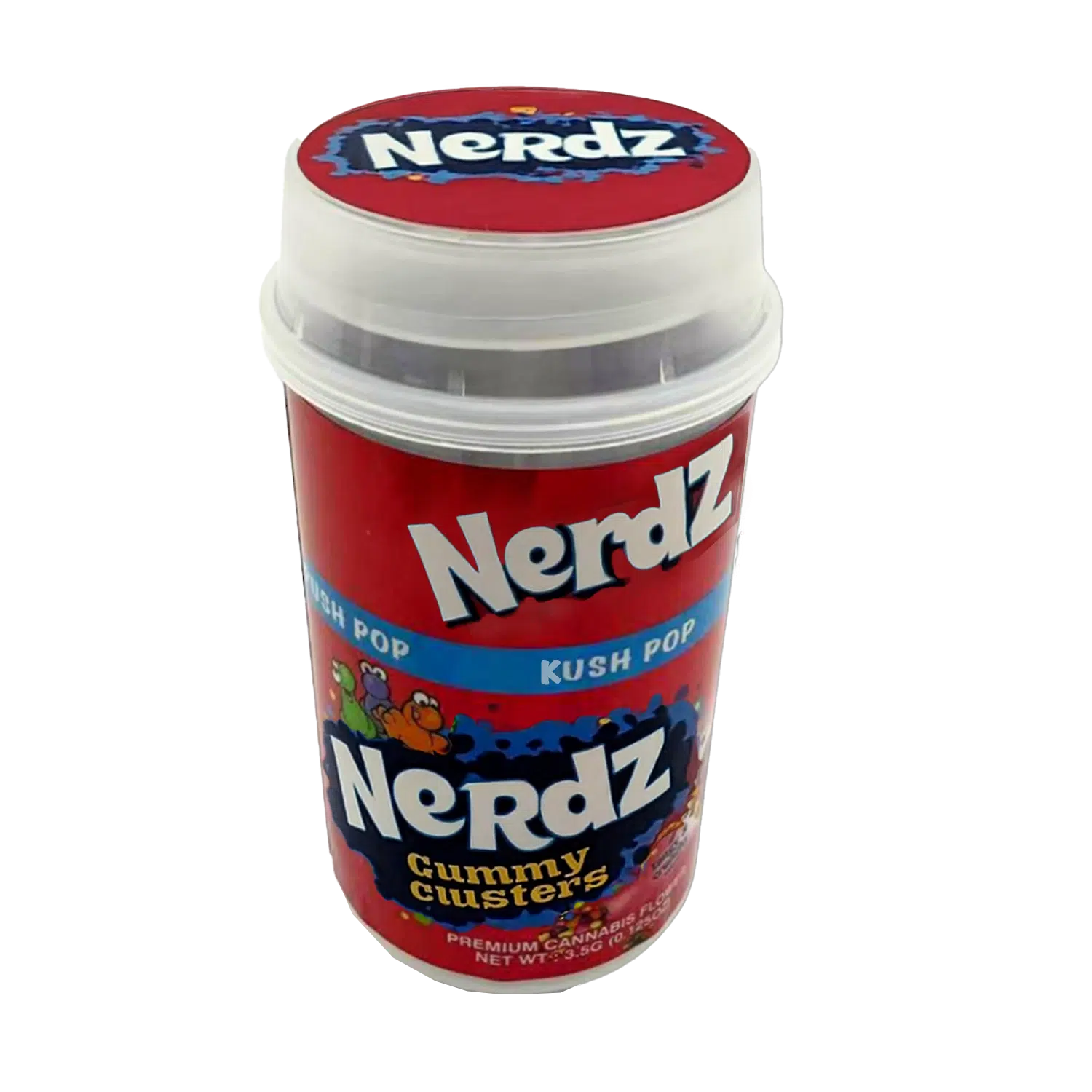3.5 Gram Mylar Bag – Push Up 3.5g Pop – Nerdz Gummy Clusters (12 Count) PP-35-007