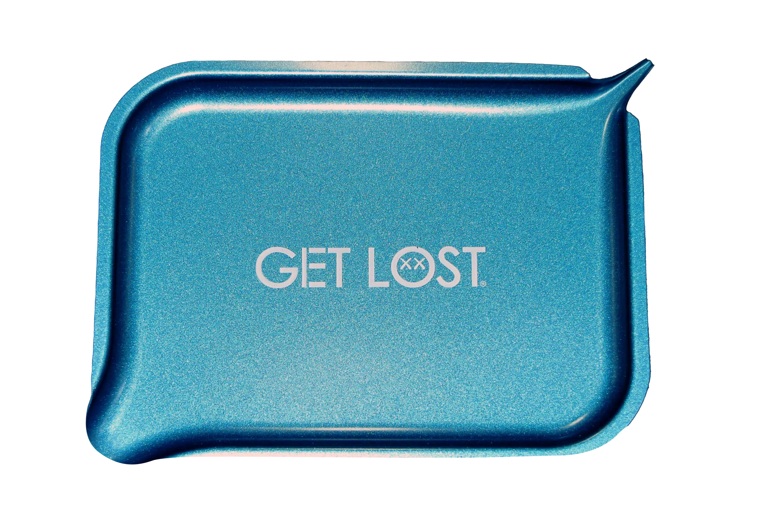 PSST-004 Get Lost Premium Stainless Steel Rolling Tray with Funnel (Blue)