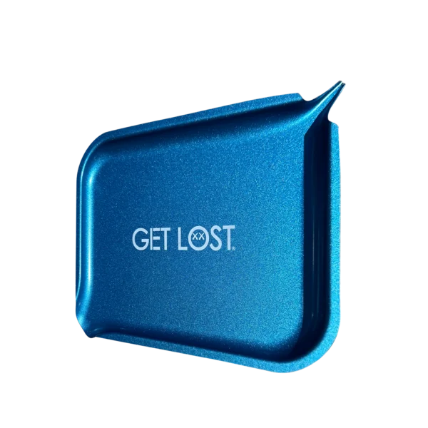 PSST-004 Get Lost Premium Stainless Steel Rolling Tray with Funnel (Blue) - Image 4