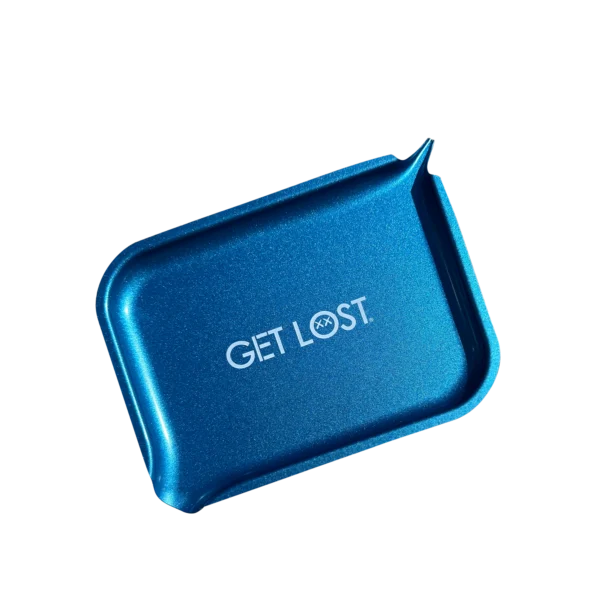 PSST-004 Get Lost Premium Stainless Steel Rolling Tray with Funnel (Blue) - Image 3
