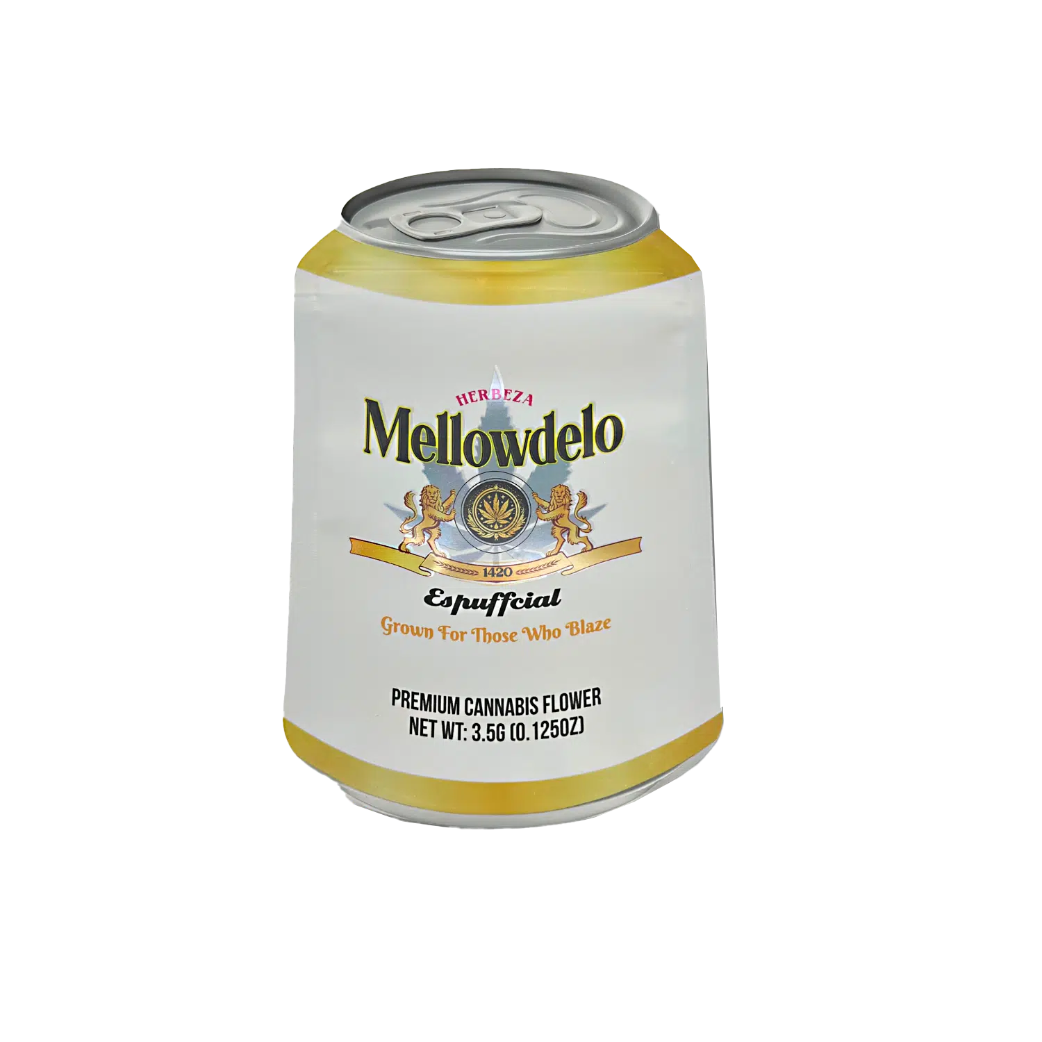 3.5g Shaped Mylar Bag – Premium Smell-Proof Flower Packaging – Mellowdelo (50 Count) SCSMB-35-009