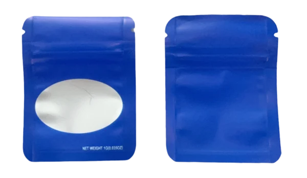 1 Gram Mylar Bag – Premium Smell-Proof Flower Packaging - Royal Blue Solid Color (100 Count) SMBW-1G-002