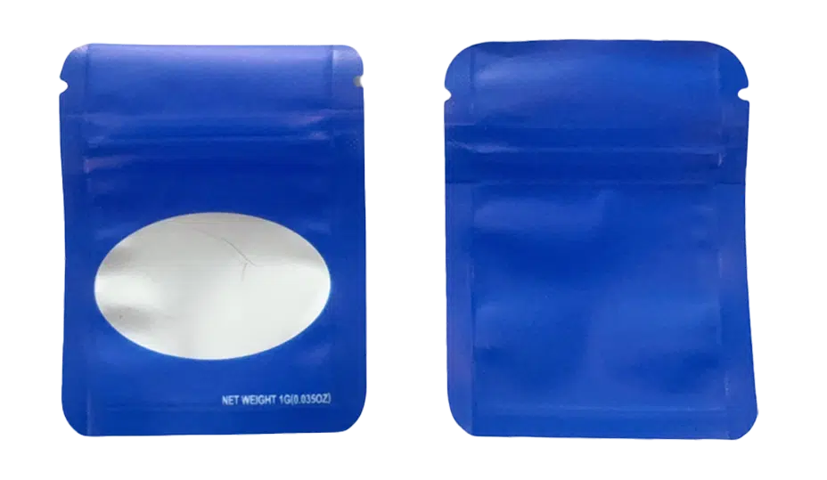 1 Gram Mylar Bag – Premium Smell-Proof Flower Packaging – Royal Blue Solid Color (100 Count) SMBW-1G-002