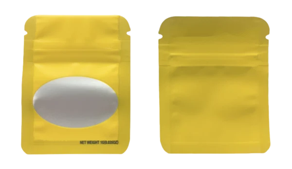1 Gram Mylar Bag – Premium Smell-Proof Flower Packaging - Gold Solid Color (100 Count) SMBW-1G-004