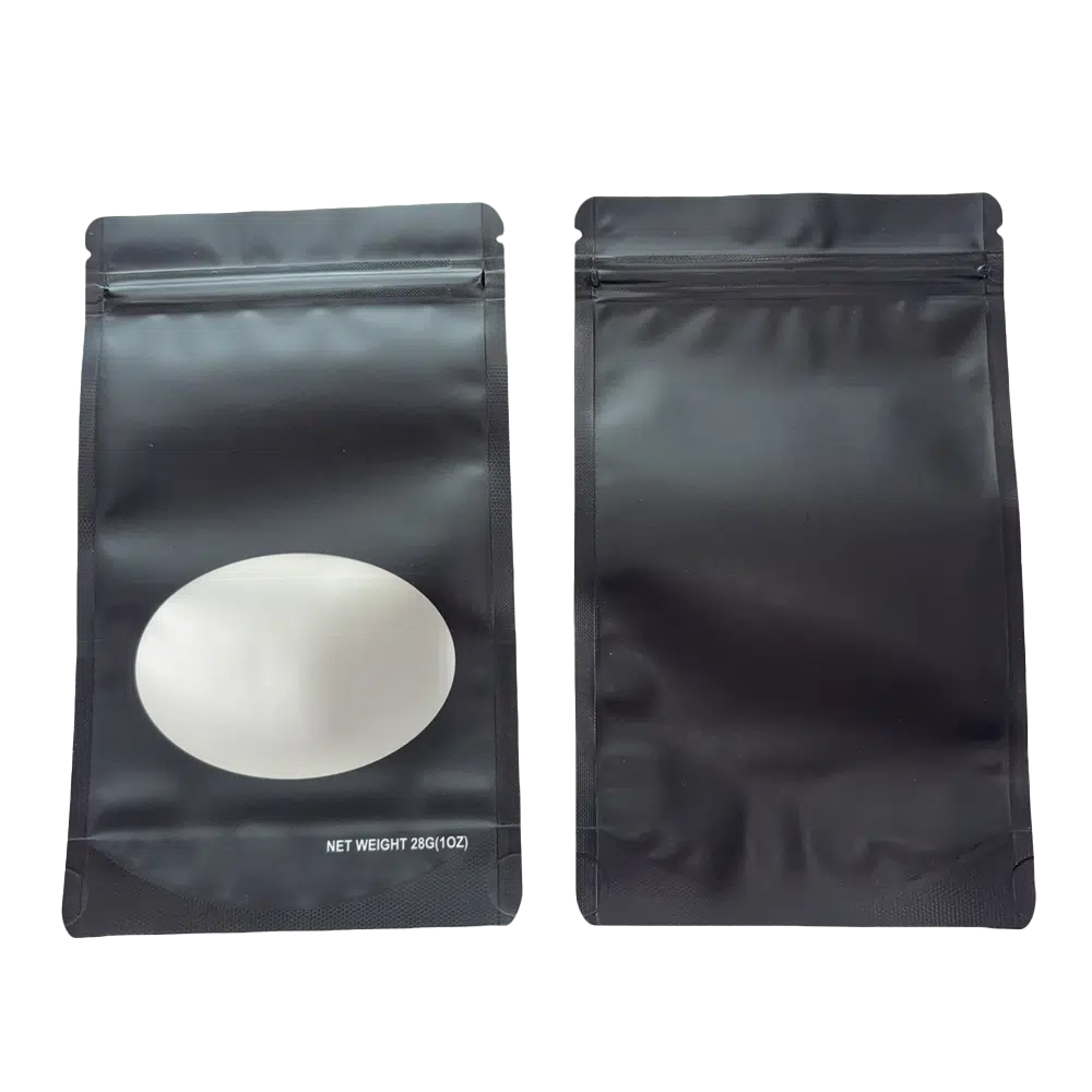 28 Gram Mylar Bag – Premium Smell-Proof Flower Packaging – Dark Grey Solid Color (50 Count) SMBW-28G-001