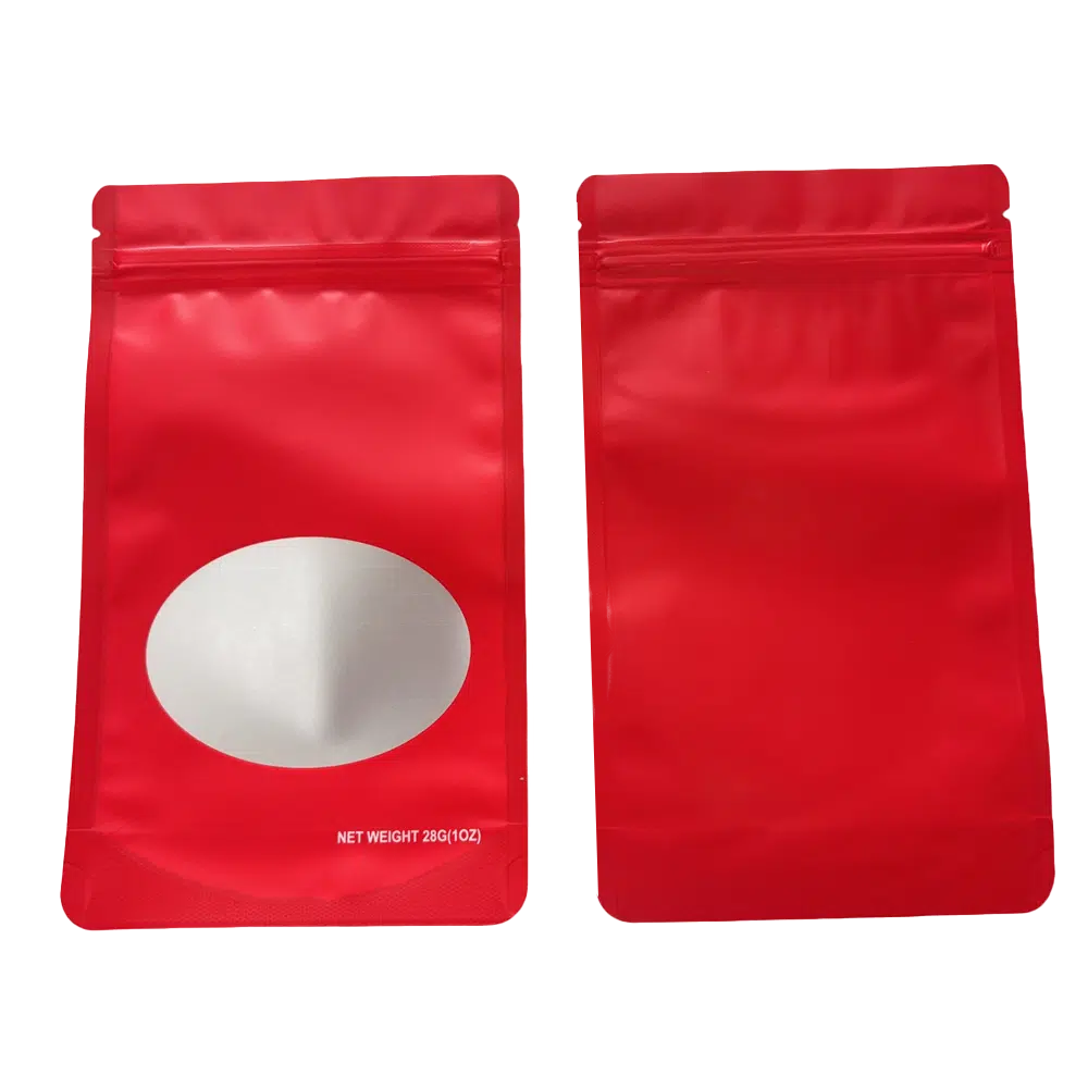 28 Gram Mylar Bag –Premium Smell-Proof Flower Packaging – Red Solid Color (50 Count) SMBW-28G-005