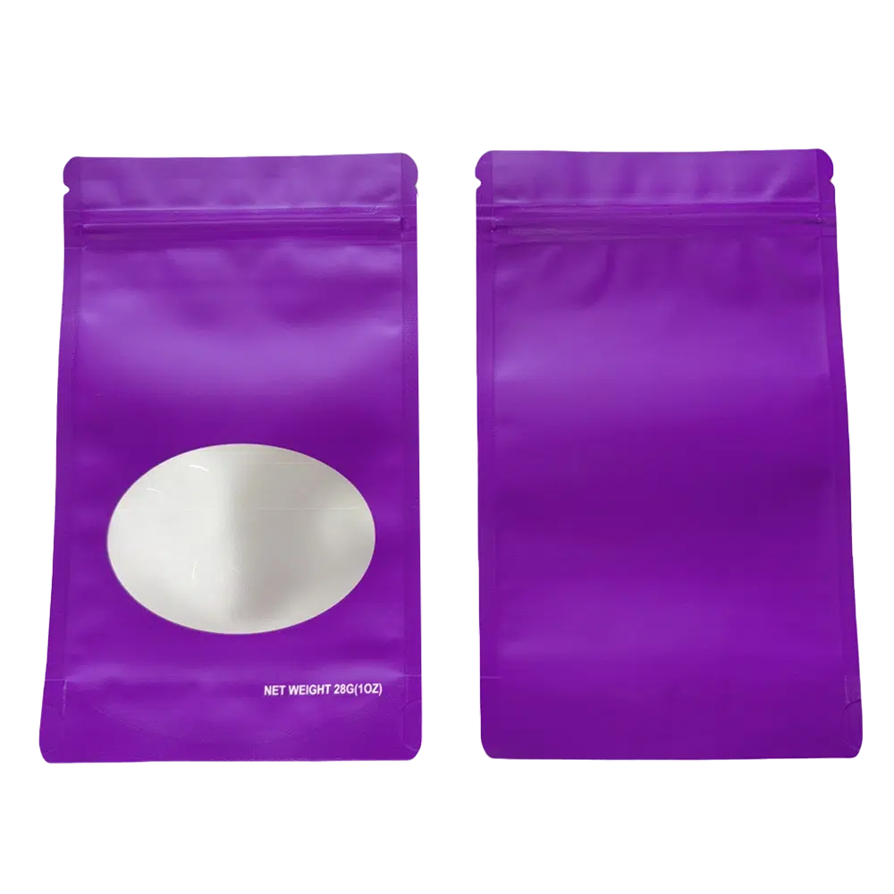 28 Gram Mylar Bag –Premium Smell-Proof Flower Packaging – Purple Solid Color (50 Count) SMBW-28G-006