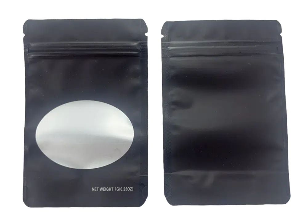 7 Gram Mylar Bag – Premium Smell-Proof Flower Packaging – Dark Grey Solid Color (50 Count) SMBW-7G-001